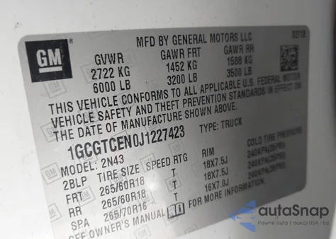 2018 Chevrolet Colorado Lt from USA, damaged, VIN 1GCGTCEN0J1227423